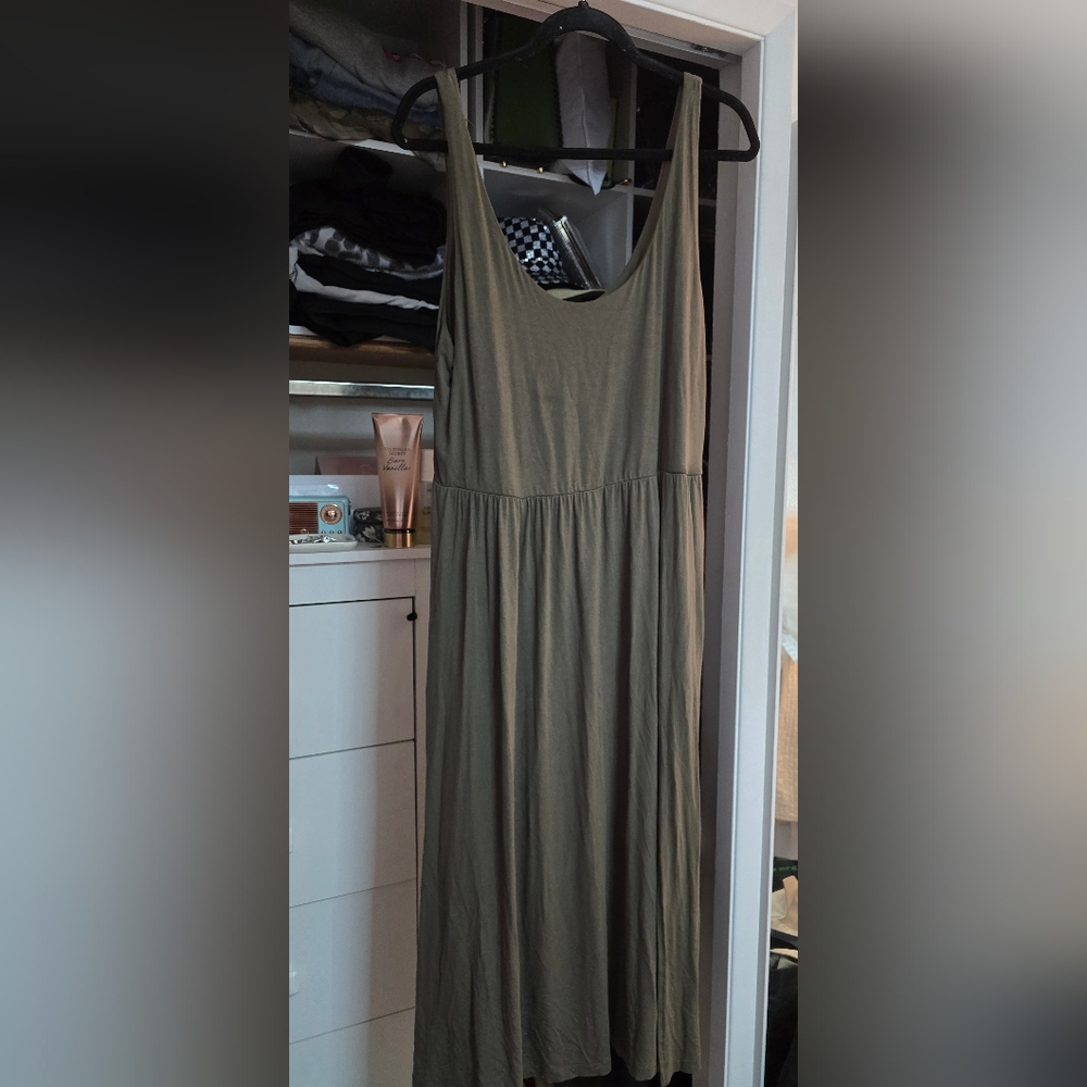 New Day Olive Green Ballet style Sleeveless Dress